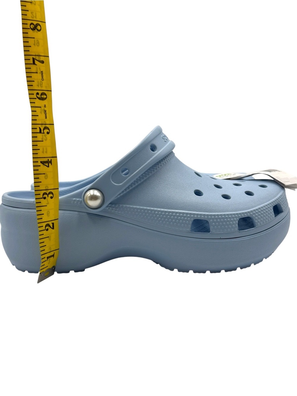 NWT Crocs Classic Platform Pearl Clogs Women’s Size 9 - Picture 15 of 16